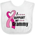 thumbnail image 3 of Inktastic Breast Cancer Awareness I Support My Grammy with Pink Ribbon Boys or Girls Baby Bib, 3 of 4