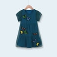 thumbnail image 4 of KYAIGUO Toddler Kids Girls Casual Tulle Dress Baby Short Sleeve Butterfly Embroidery Dresses for 2-8 Years Old, 4 of 9