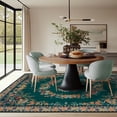 thumbnail image 4 of ZENELESS Area Rugs for Living Room,5x7ft Machine Washable Non Slip Modern Rugs for Home decor Living Room Dining Room Bedroom Den Nursery Dark Green, 4 of 10