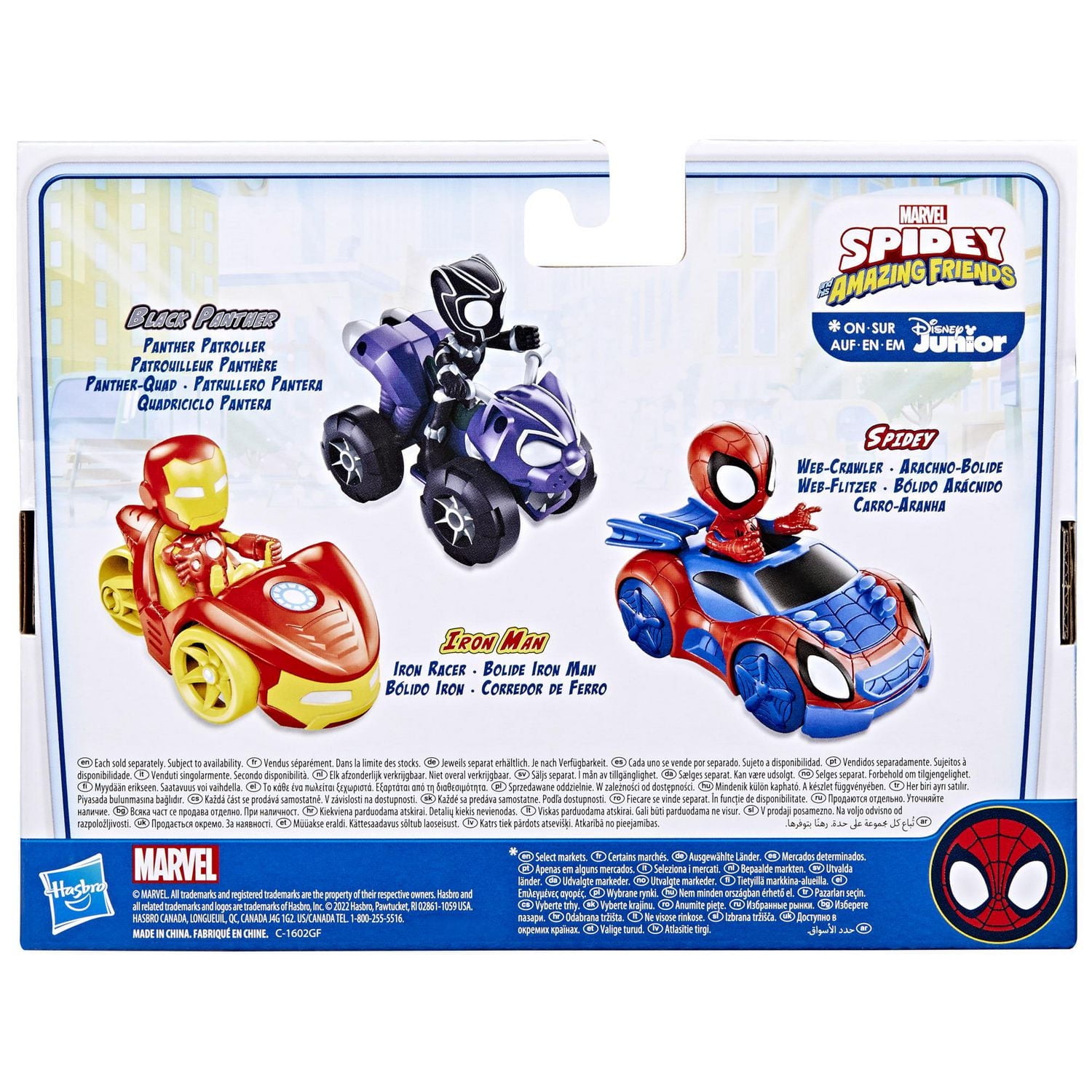 Marvel Spidey and His Amazing Friends Iron Man Action Figure and Iron Racer Vehicle, Iron Man Toy for Kids Ages 3 and Up