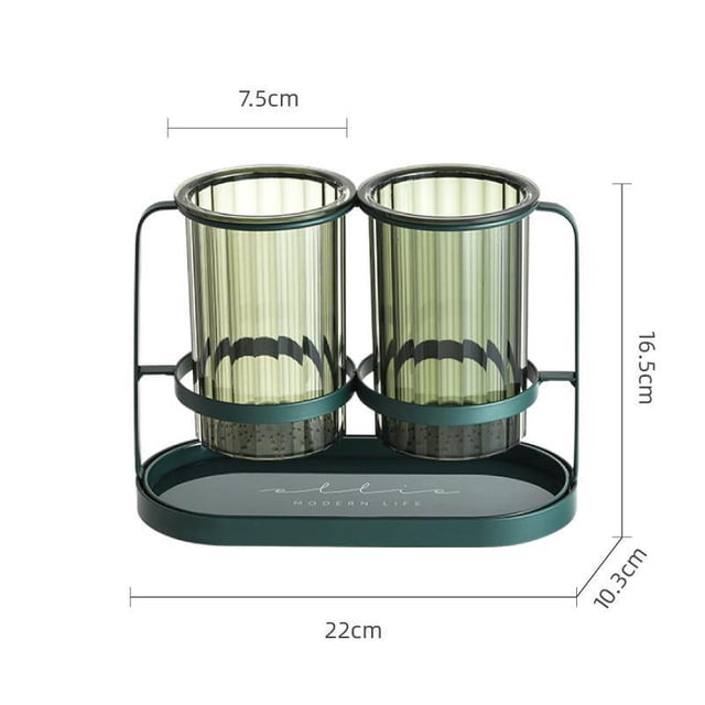 Soporte creativo para palillos, ligero, de lujo, para cocina, escritorio, hogar, almacenamiento de doble capa, palillos, vajilla, cuchillos y tenedores