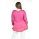 thumbnail image 3 of Blusa con detalle de encaje Roman Fashion /Tallas Extras, 182 (Magenta) fucsia oscuro 42, 3 of 5