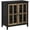 Black, variant on HOMCOM Kitchen Sideboard with Glass Doors Buffet Cabinet Accent Cabinet