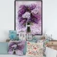 thumbnail image 2 of Designart 'Purple Hyacinth Flowers Bouquet' Traditional Framed Canvas Wall Art Print, 2 of 5