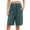 Green, variant on yillto Summer Shorts for Womens Wide Leg Knee Length Long Shorts Trousers Elastic Waist Casual Pockets Pants