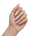 thumbnail image 3 of Nude Ombre French 3D Crystal Press On Nails, Extra Long Coffin Fake Nails Set, Sparkle Pop, 3 of 7