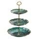 thumbnail image 4 of Soporte para Cupcakes, Bandeja para Servir Aperitivos Y Frutas, Plato para Servir, Centro de Mesa, Soporte para Postres, Centros de Mesa para Fiesta D 3 niveles verde, 4 of 9