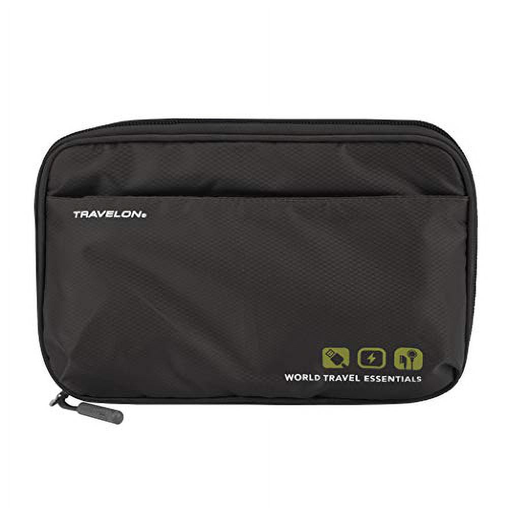 Travelon World Travel Essentials Tech Organizer, Black