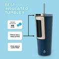 thumbnail image 2 of GROSCHE JASPER Insulated Tumbler with Straw - 23oz, Mountain Blue, 2 of 7