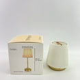 thumbnail image 4 of pynogeez LEDlamps,Bedside Table Lamp for Bedroom - 3 WayDimmable Touch Lamp USB C Charging Ports and ACOutlet, Small Lamp Wood Base Round Flaxen Fabric Shade, 4 of 9