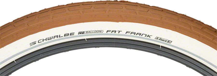 26" Bike Tyre Clincher Schwalbe Fat Frank Wire 26X2.35" White/Reflex 