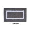 thumbnail image 5 of Better Trends 3 Piece Bathroom Rugs Set 100% Cotton Soft Bath Mat Water Absorbent, Reversible, Machine Washable for Home, Bathroom Decor Toilet Base Contour Mat, Hotel Multi Collection - Gray/White, 5 of 7