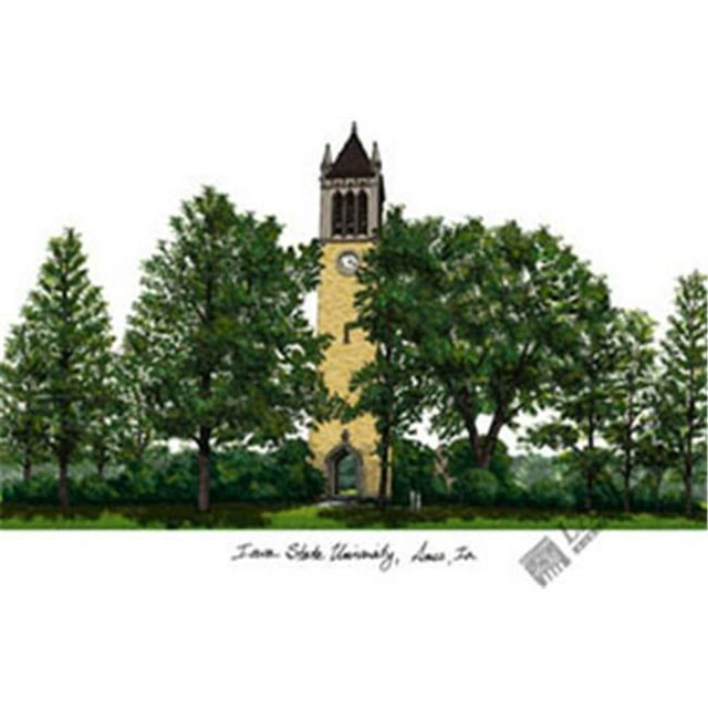 Iowa State University Campus Images Lithographie Imprimée