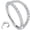 Silver, variant on Double Open Stack CZ Nose Ring Hoop, 316L Surgical Steel Hinged Clicker 16G 18G 20G for Helix Tragus Daith Conch Cartilage Septum Piercing
