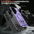 thumbnail image 5 of ELEHOLD Magnetic Case for Samsung Galaxy S23 FE, Military Grade Shockproof Rugged Case Built-in Metal Camera Cover with Stand,Purple, 5 of 7