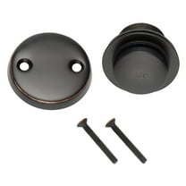Design House 522714 Toe Tap Bath Drain Stopper, Lift and Turn Drain in Oil Rubbed Bronze