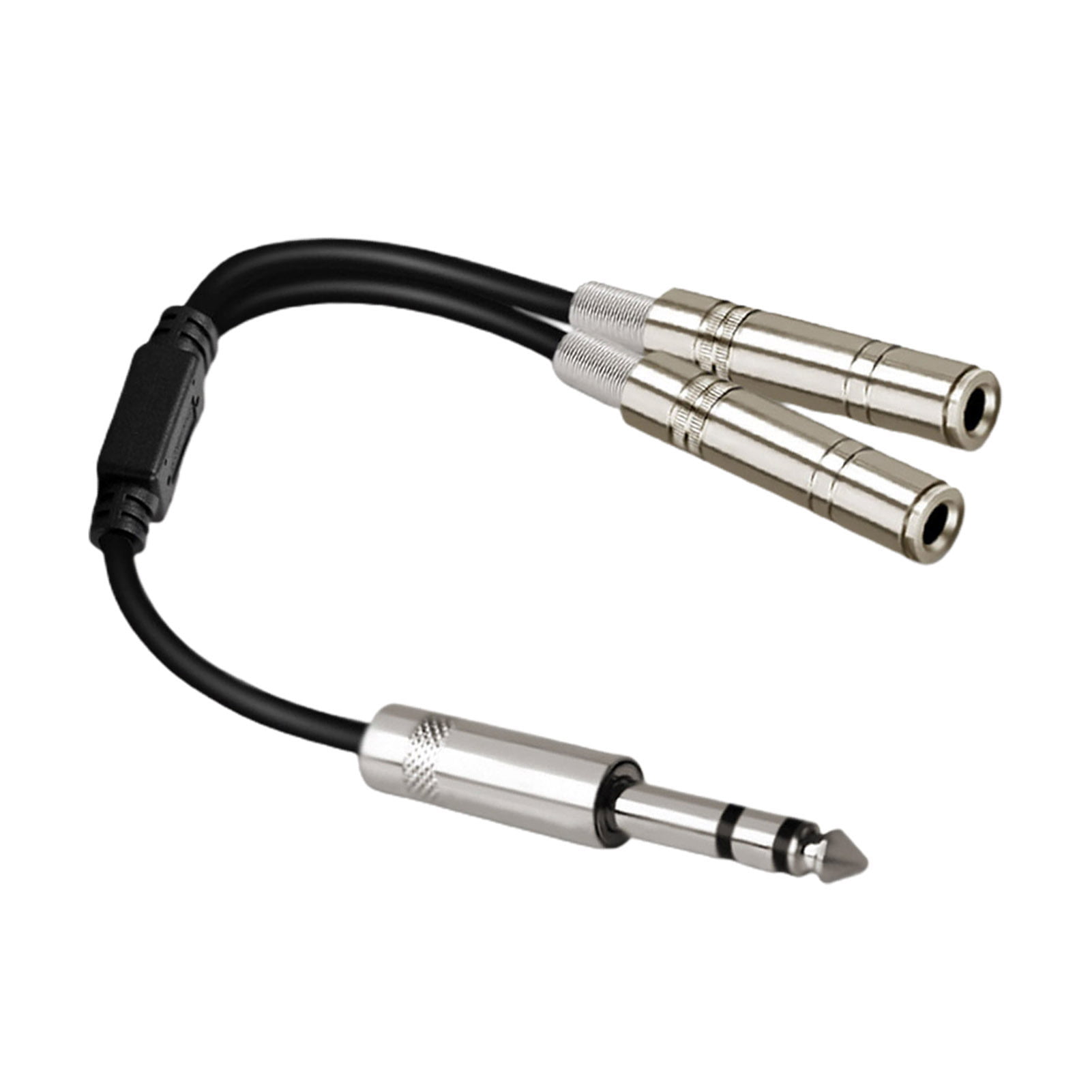2-Pack Pig Hog Splitter Cable 1/4 Stereo Male to Dual Mono Female Y Headphone 