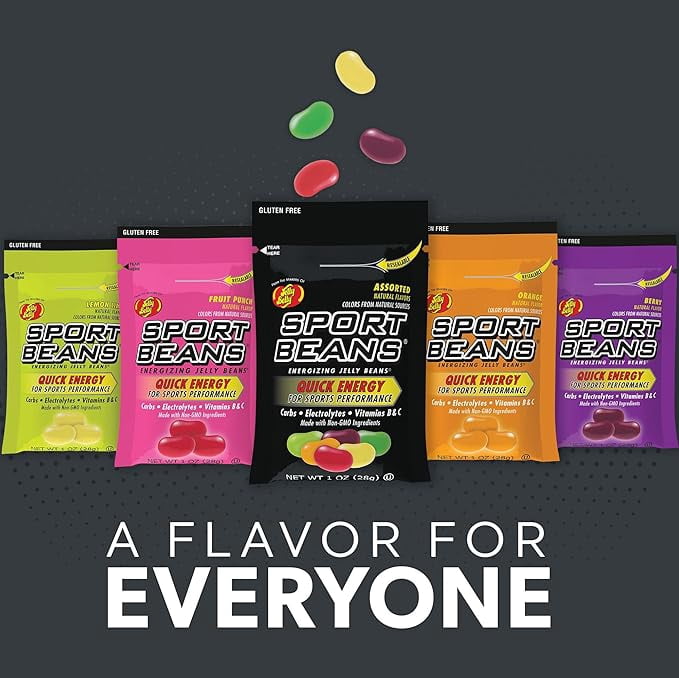 (4 pack) Jelly Belly Jelly Beans Candy, Extreme Sport Beans, Cherry, 1 oz