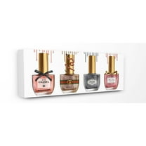 Stupell Industries Makeup Collection Nail Polish Pink Gray Red Fashion Design Canvas Wall Art by Ziwei Li