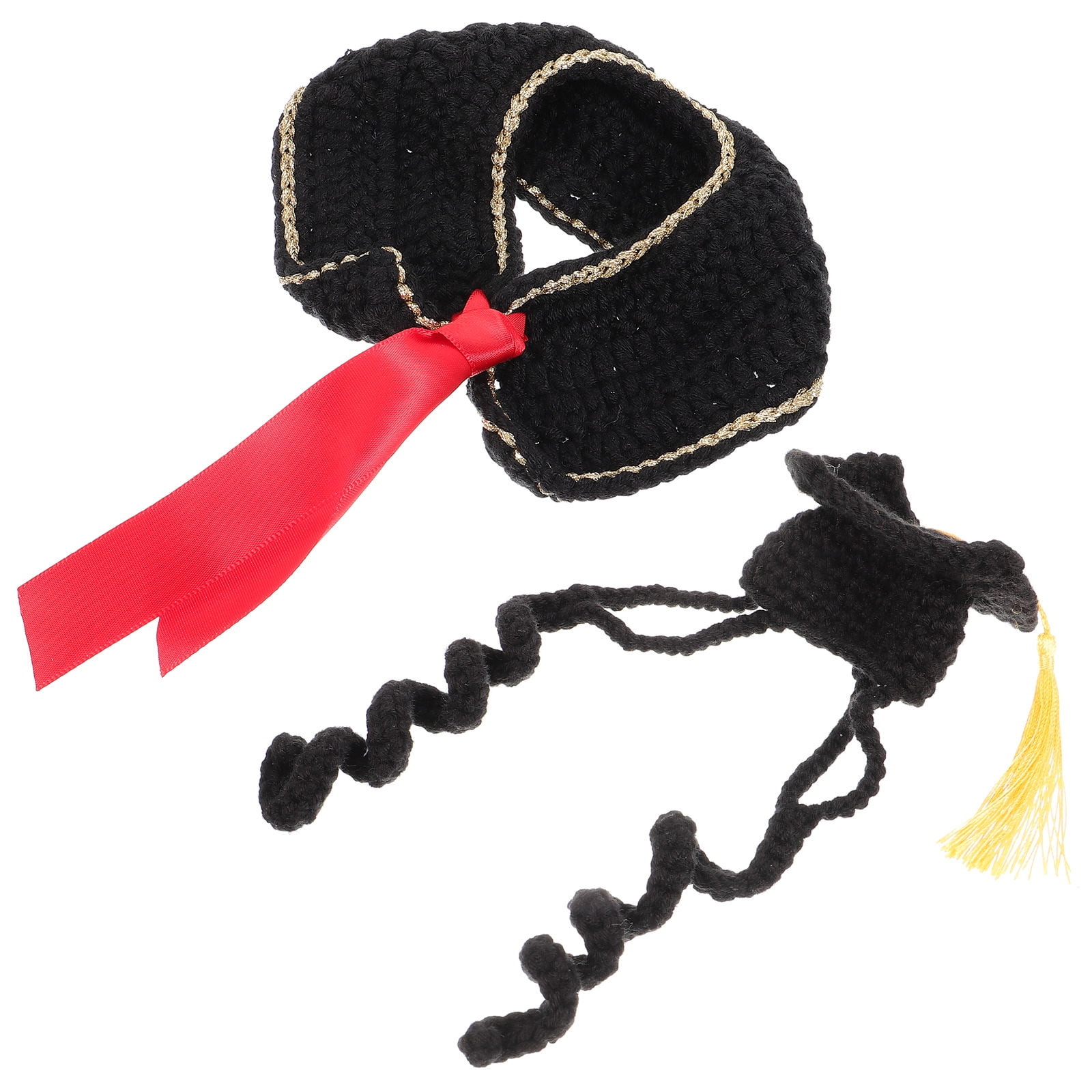 BESTYASH 1Set Cat Graduation Cap Black Soft Breathable Material for Graduation Photo Shoot
