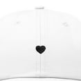 thumbnail image 2 of Dalix Heart Embroidered Cotton Summer Outdoor Baseball Cap Dad Hat Womens in White, 2 of 5
