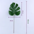 thumbnail image 2 of HOMEMAXS 2PCS Plastic Simulation Monstera Leaf Green Plant Ornament for Home Office Balcony Decoration (Green), 2 of 8