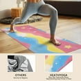thumbnail image 4 of Pastel Wave Star Pattern Hot Yoga Mat Towel Non Slip for Hot Yoga - Quick-Drying Yoga Mat Cover with 4 Corner Pockets with Travel Bag - Hot Yoga Towel Non Slip Grip Moisture Wicking Sweat 70"x26", 4 of 6