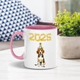 thumbnail image 5 of Happy New Year Beagle Welcome 2025 Balloon Firework Party 11oz Accent Two-tone Mug Beagles Dog Lover Gifts Idea Coffee Tea Cup - 01014, 5 of 5