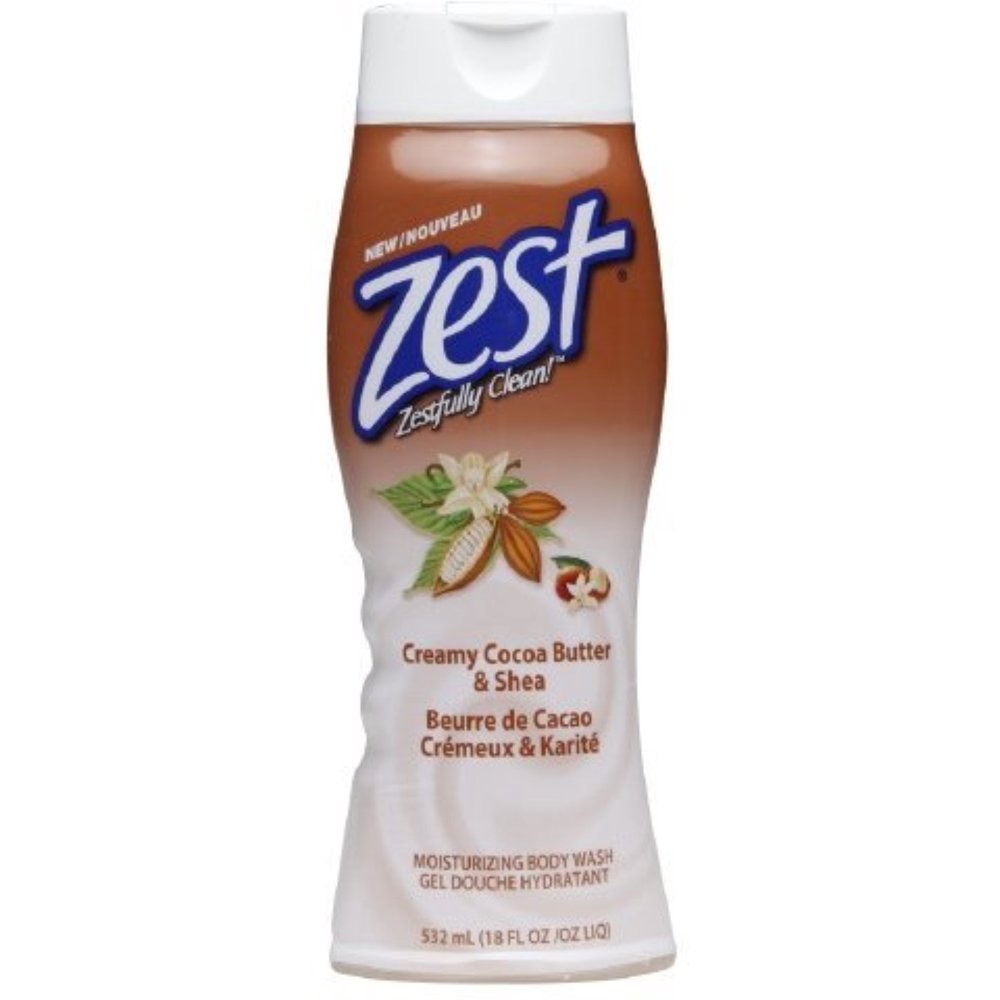 Zest Body Wash, Creamy Cocoa Butter & Shea 18 oz (Pack of 2) Walmart