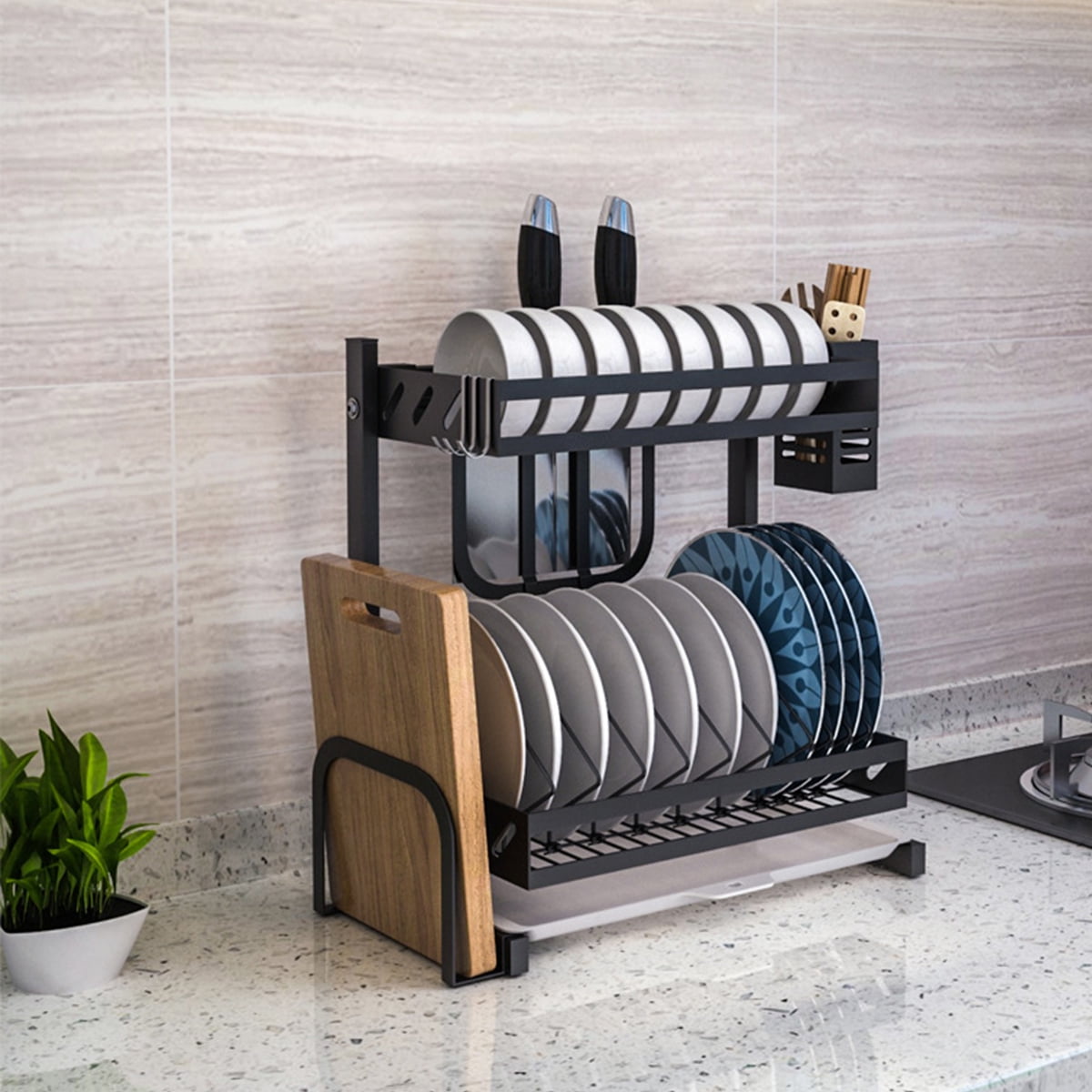 2 3 Tiers Stainless Steel Dish Drying Rack Sink Kitchen Supplies