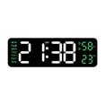 thumbnail image 1 of Lipstore Digital Alarm Clock  degreeC/ degreeF 12/24H Dst Wall Clock for Home Living Room Bedside Green, 1 of 8