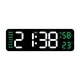 thumbnail image 1 of Reloj despertador digital con pantalla LED y función de memoria, 12/24 h, temperatura, humedad y semana. Verde, 1 of 9