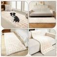 thumbnail image 6 of Topchances Velvet Couch Covers for Pets, Sofa Protector for Dogs Cats, Plush Quilted Couch Protective Cover, Pet Bed Mat Couch Cover (Light Brown, 28x82 in), 6 of 9
