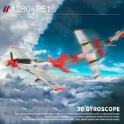 Bruce&Shark RC Plane, 2.4GHz 4 Channel Brushless Remote Control Jet Airplane for Adults, WLtoys RC Aircraft Fighter with 6-Axis Gyro, LED Searchlight, Easy to Fly for Boys and Girls