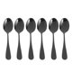 thumbnail image 2 of Cucharadas Negras Cucharadas, Mini Cucharas para Pastel de Acero Inoxidable, Cucharadas para Helado, Cucharaditas Pequeñas para Postre, Juego de 18 (Cucharas de Café Negro), 2 of 9