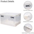 thumbnail image 2 of JIAQILI 2 Pack Storage Bins with Lids 37.5Gal Plastic Storage Bins with Wheels Collapsible Stackable Storage Bins with 5 doors Closet Organizers Foldable Storage Containers Box (White), 2 of 6