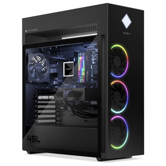 Restored HP Omen 45L GT22-3000I Intel Core Ultra 9 285K 3.2 GHz 16GB DDR5 1TB SSD GeForce RTX 5070Ti Windows 11 Home Gaming Desktop - A4ND8AV-V073