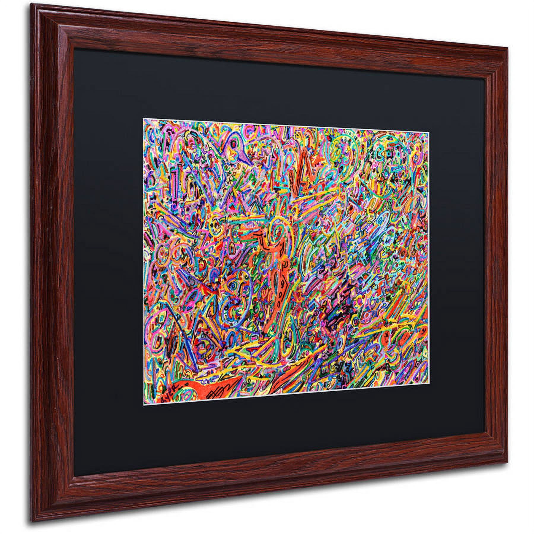 Trademark Fine Art "Birds vs Aliens" Canvas Art by Josh Byer, Black Matte, Wood Frame
