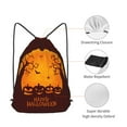 thumbnail image 5 of XMXT Drawstring Backpack, Halloween Wacky Pumpkin Pattern Waterproof Gym Bag for Women, m, 5 of 8