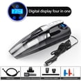 thumbnail image 5 of Qholemyo 12V 4 in 1 car handheld vacuum cleaner tire inflator auto shut off compressor with LED light portable vacuum pump cordless, 5 of 9
