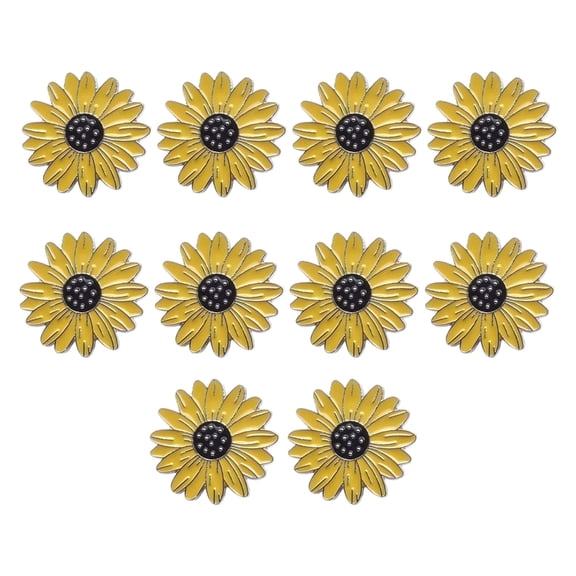Delicate Sunflowers Brooch For Women And Men Metallic Accent