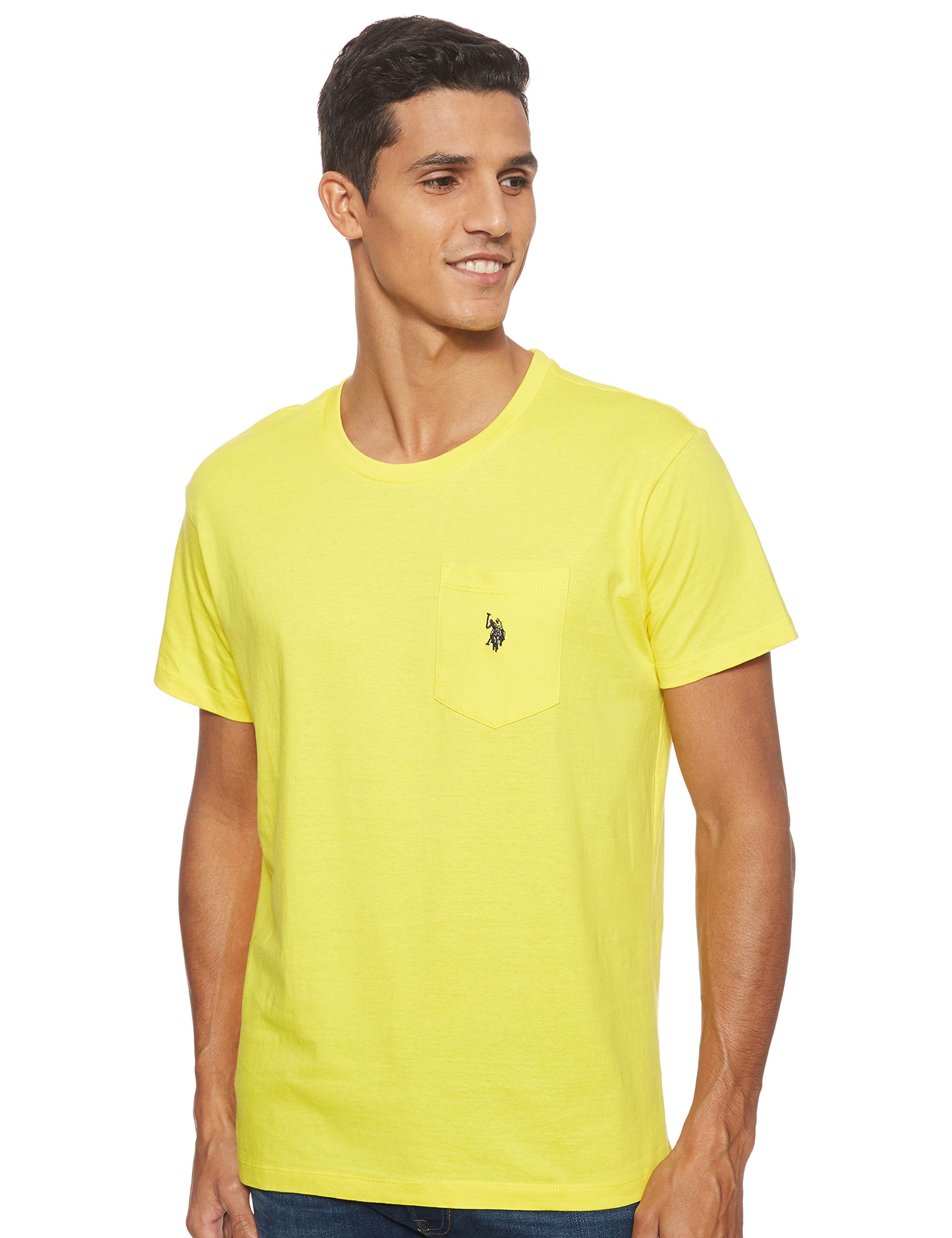 U.S. Polo Assn. Men's Crew Neck Pocket T-Shirt (Color Group 2 of 2),  Sailing Yellow, Large | Walmart Canada