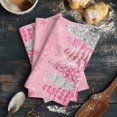 thumbnail image 6 of Pink Grey Christmas Tree Kitchen Towels Set of 3, Water Absorbent Dish Towel, Xmas Tree Snowflake Decorative Hand Towels - Quick Drying Cloth for Cooking Baking, 18x28 Inch, 6 of 8