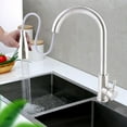 thumbnail image 2 of Modern Kitchen Sink Taps Pull Out Spray Single Lever Stainless Steel Tap Faucet, 2 of 5