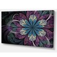 thumbnail image 2 of Purple Blue Rounded Fractal Flower - Floral Canvas Art Print, 2 of 3