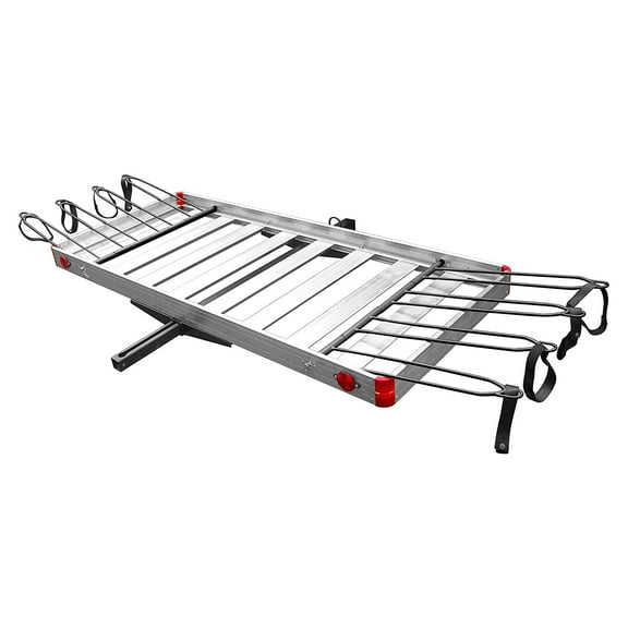 Tow Tuff Heavy Duty 2-in-1 Aluminum Cargo Carrier with Bike Rack (For Parts)