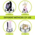 thumbnail image 3 of Jetec 4 Pcs 7 LED Light Base Rotating Display Stand Turner Colorful Rotating Crystal Display Base 360 Degree Display Spinner with USB Cable for Glass Art Crystals Jewelry Craft, 3 of 7