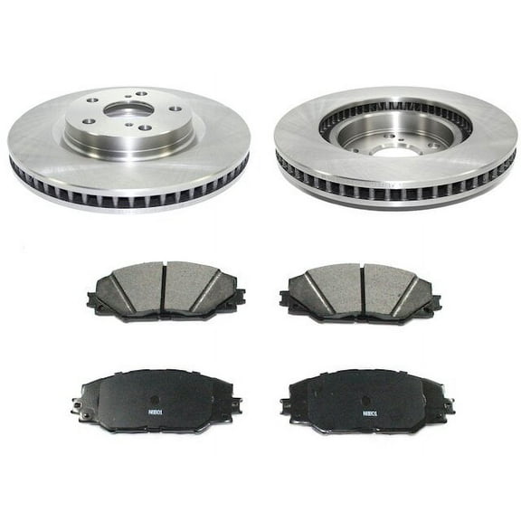 Front Brake Pad and Rotor Kit - Compatible with 2006 - 2018 Toyota RAV4 2007 2008 2009 2010 2011 2012 2013 2014 2015 2016 2017