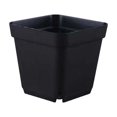 thumbnail image 3 of Black Square Plastic Flower Pot Planting Thick Square Pot With Drain Hole, 3 of 9