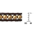 thumbnail image 3 of Fun and Trendy Round Brass Beads with Brown Genuine Leather Wrap Bracelet, 3 of 3